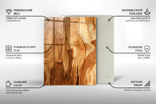 Protège plaque de cuisson Texture de planche de bois