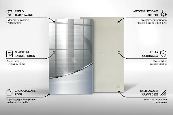 Protège plaque de cuisson Modèle d'abstraction en métal