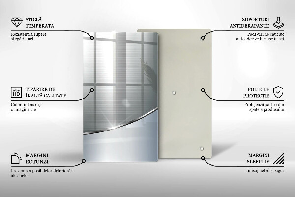 Protège plaque de cuisson Modèle d'abstraction en métal