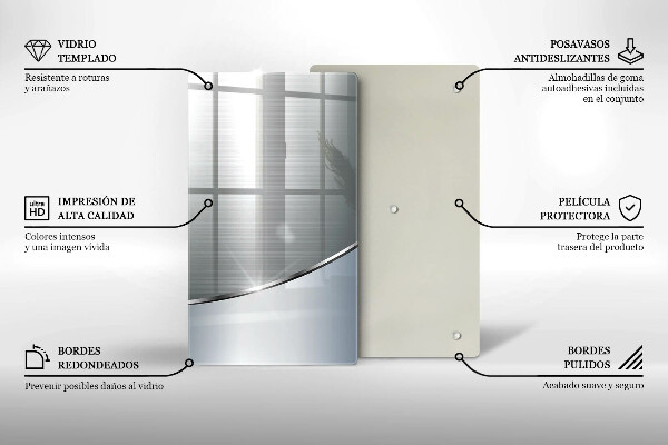 Protège plaque de cuisson Modèle d'abstraction en métal