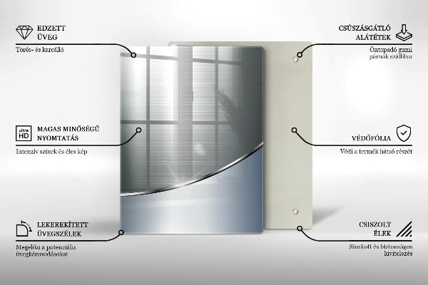Protège plaque de cuisson Modèle d'abstraction en métal