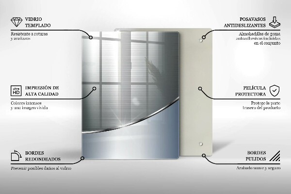 Protège plaque de cuisson Modèle d'abstraction en métal