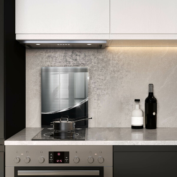 Protège plaque de cuisson Abstraction avec du métal