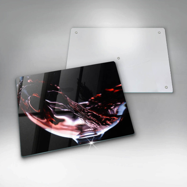 Protection plaque induction Un verre de vin rouge