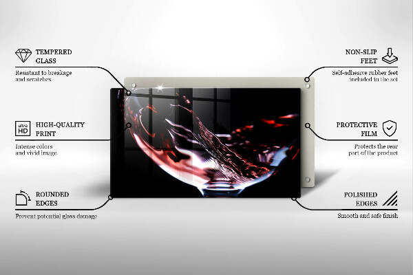 Protection plaque induction Un verre de vin rouge