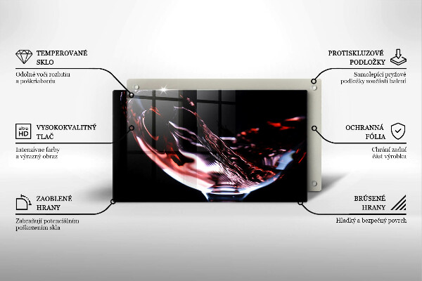 Protection plaque induction Un verre de vin rouge