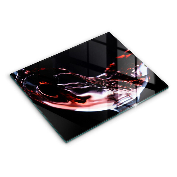 Protection plaque induction Un verre de vin rouge