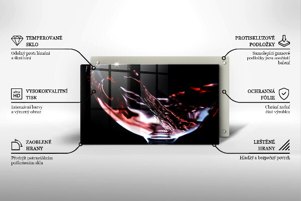 Protection plaque induction Un verre de vin rouge