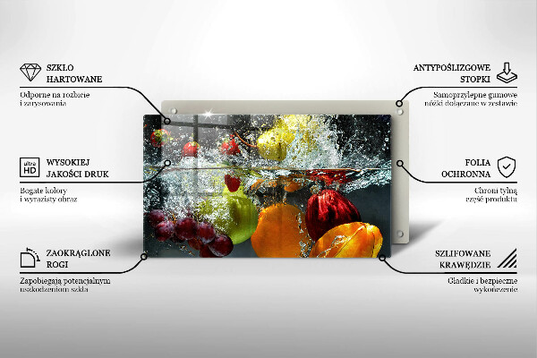 Protection plaque induction Fruits juteux dans l'eau