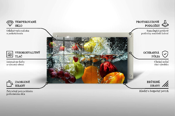 Protection plaque induction Fruits juteux dans l'eau