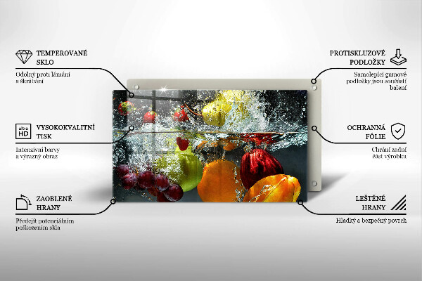 Protection plaque induction Fruits juteux dans l'eau