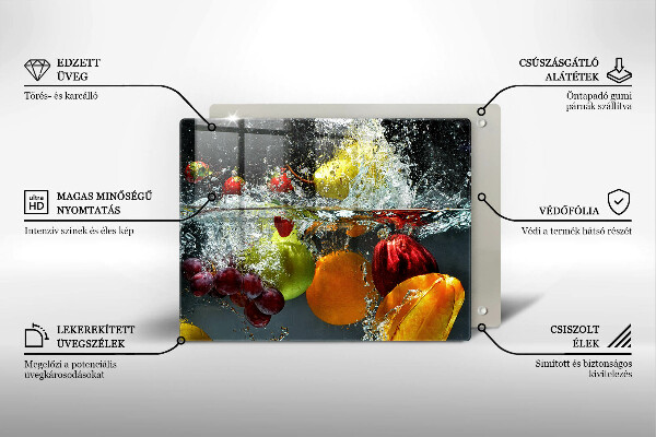 Protection plaque induction Fruits juteux dans l'eau