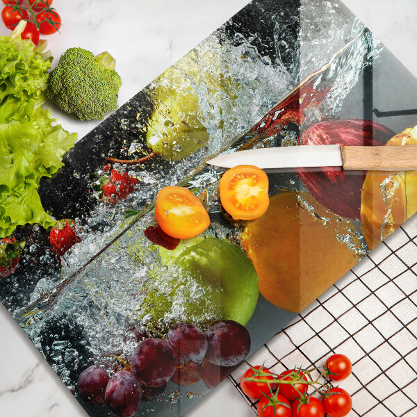 Protection plaque induction Fruits juteux dans l'eau