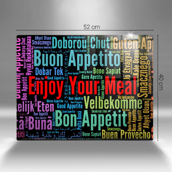 Protection plaque induction Sous-titres Bon appétit langues