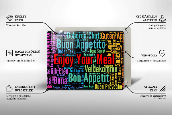 Protection plaque induction Sous-titres Bon appétit langues