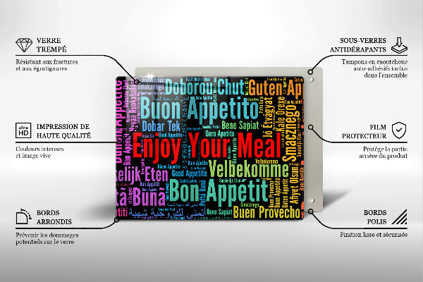 Protection plaque induction Sous-titres Bon appétit langues