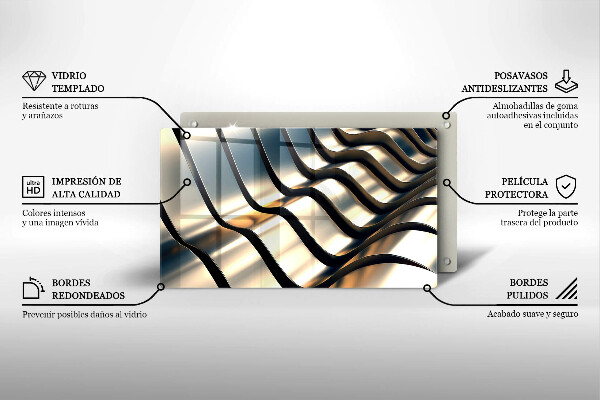 Protection plaque induction Formes métalliques 3D