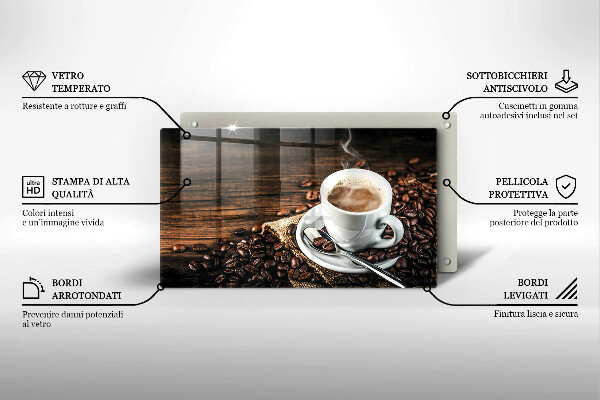 Protection plaque induction Tasse et grains de café