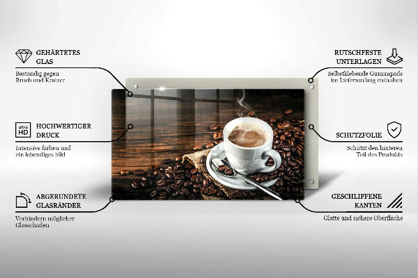 Protection plaque induction Tasse et grains de café