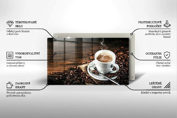 Protection plaque induction Tasse et grains de café