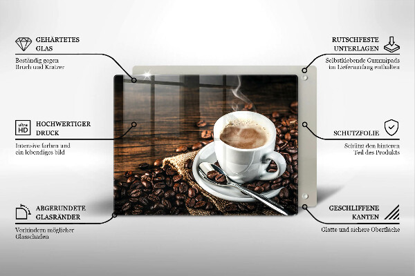 Protection plaque induction Tasse et grains de café