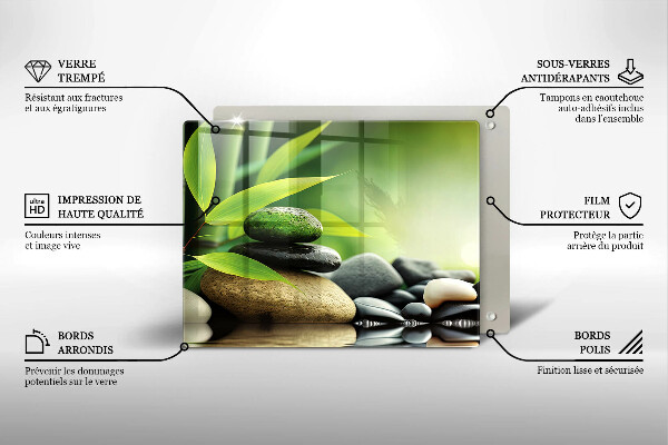 Protection plaque induction Pierres de bambou zen