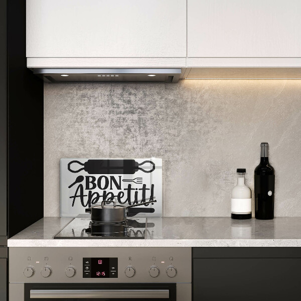 Protection plaque induction Inscription Bon Appetit