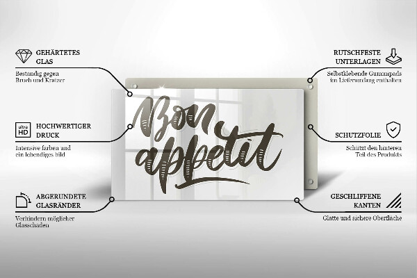 Protection plaque induction Inscripción de Bon Appetit