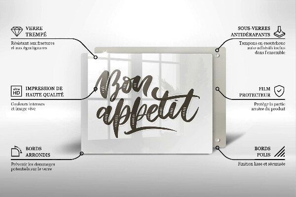 Protection plaque induction Inscripción de Bon Appetit