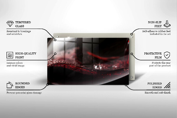 Protection plaque induction Vin rouge dans un verre