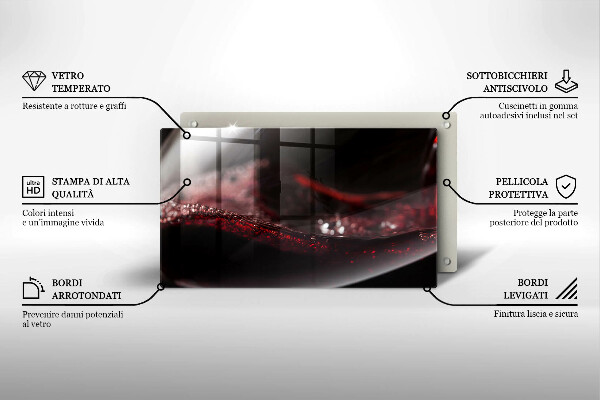 Protection plaque induction Vin rouge dans un verre