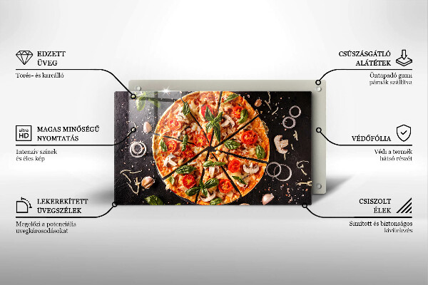 Protection plaque induction Pizza aux champignons