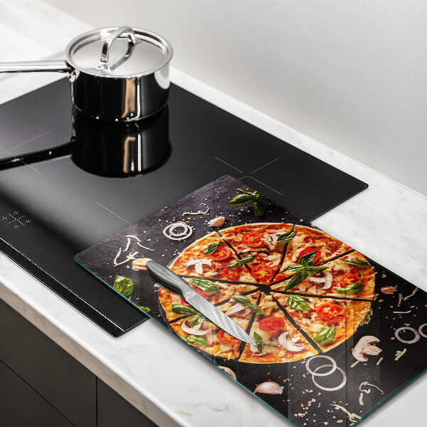 Protection plaque induction Pizza aux champignons