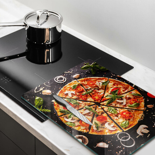 Protection plaque induction Pizza aux champignons