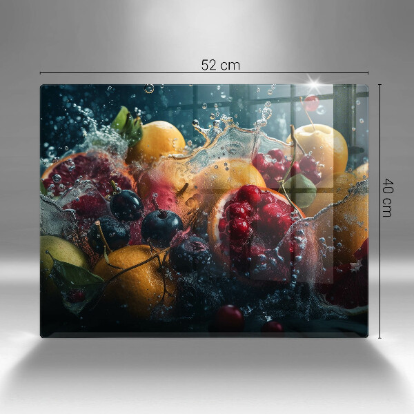 Protection plaque induction Fruits dans l'eau