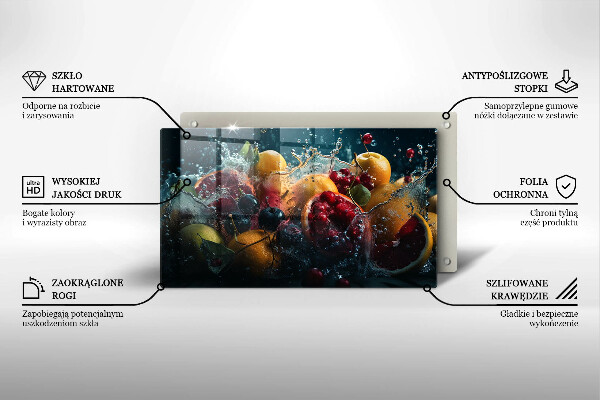 Protection plaque induction Fruits dans l'eau