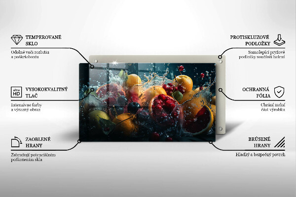 Protection plaque induction Fruits dans l'eau