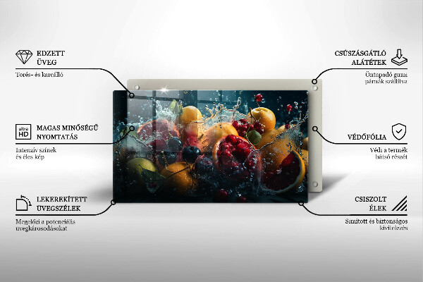 Protection plaque induction Fruits dans l'eau