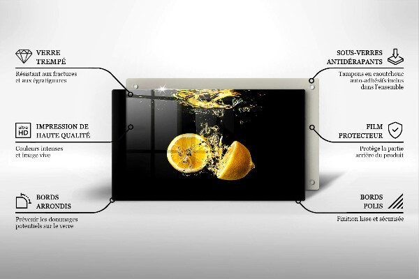 Protection plaque induction Fruits de citron juteux