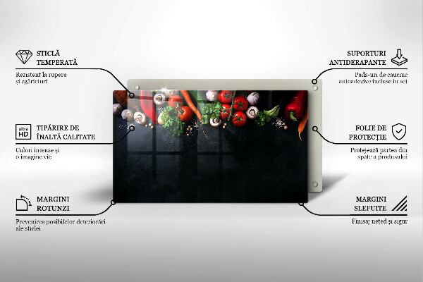 Protection plaque induction Légumes colorés