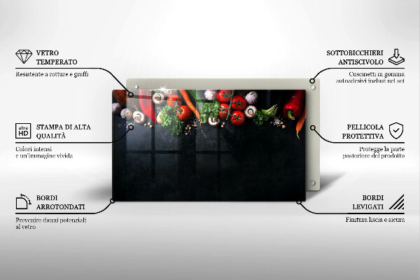 Protection plaque induction Légumes colorés