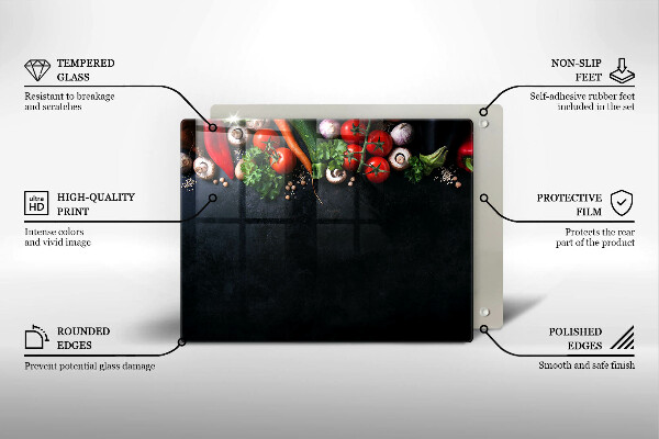 Protection plaque induction Légumes colorés