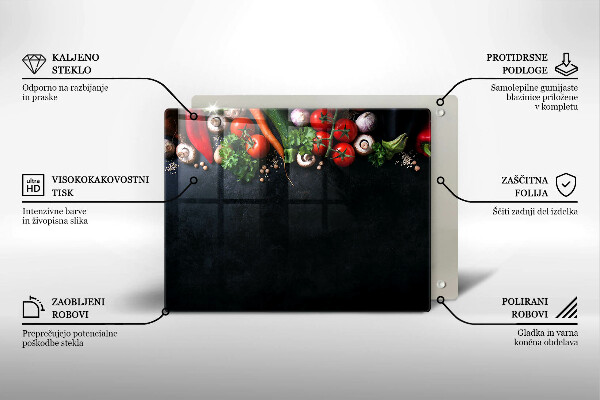 Protection plaque induction Légumes colorés