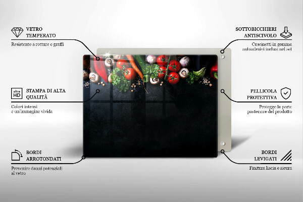 Protection plaque induction Légumes colorés