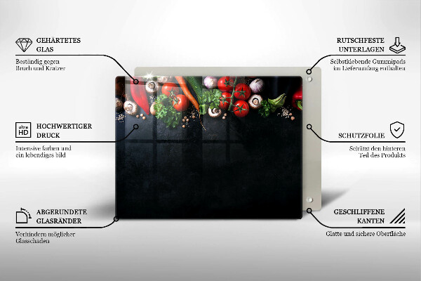 Protection plaque induction Légumes colorés