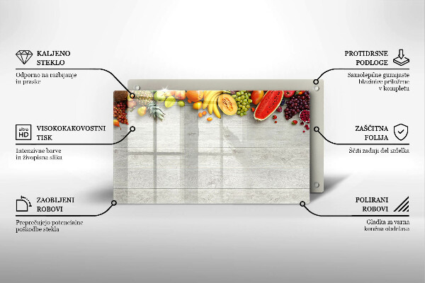 Protection plaque induction Fruits sur planches