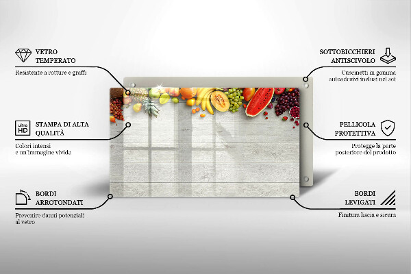 Protection plaque induction Fruits sur planches