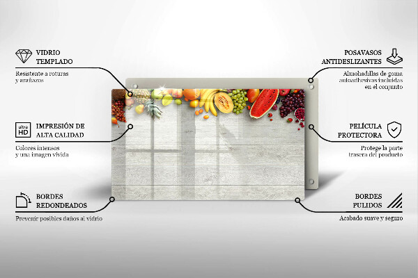 Protection plaque induction Fruits sur planches