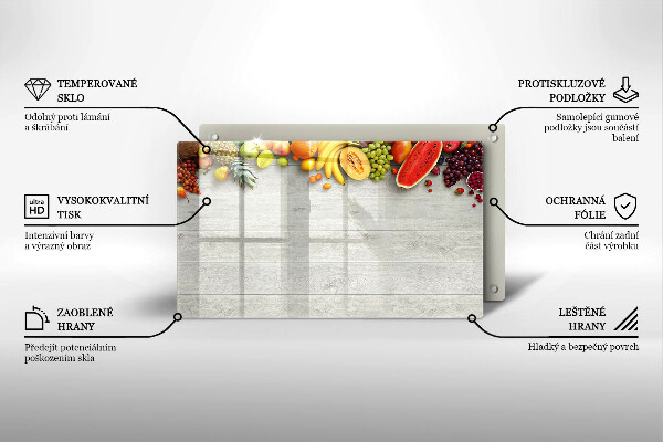 Protection plaque induction Fruits sur planches