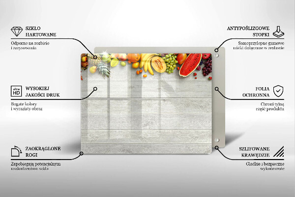 Protection plaque induction Fruits sur planches